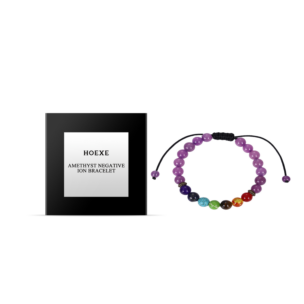 Hoexe Amethyst Bracelet, Turquoise Simple Fashion Personality Male And Female Couples Pink Crystal Amethyst Bracelet