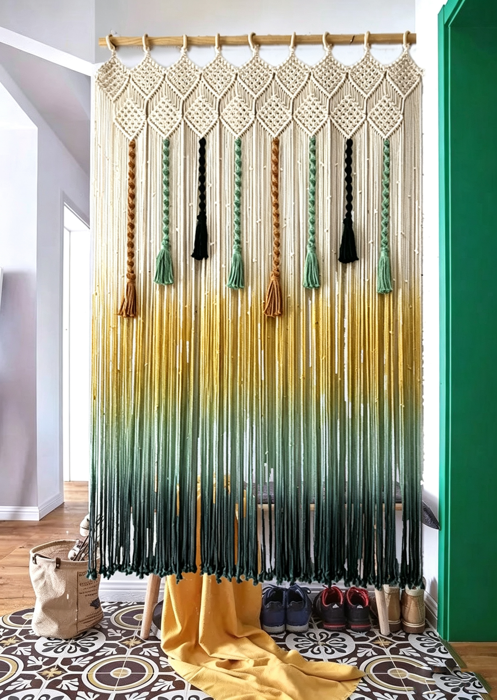 Hand woven tapestries door curtains and curtains