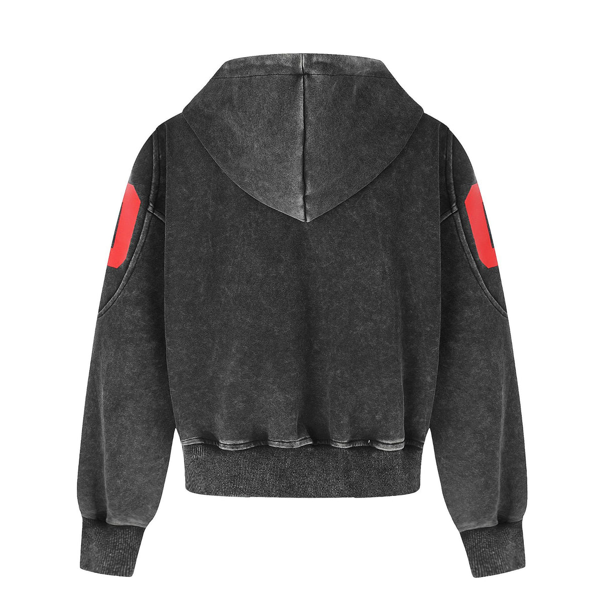 Washed short hoodie women's cardigan jacket