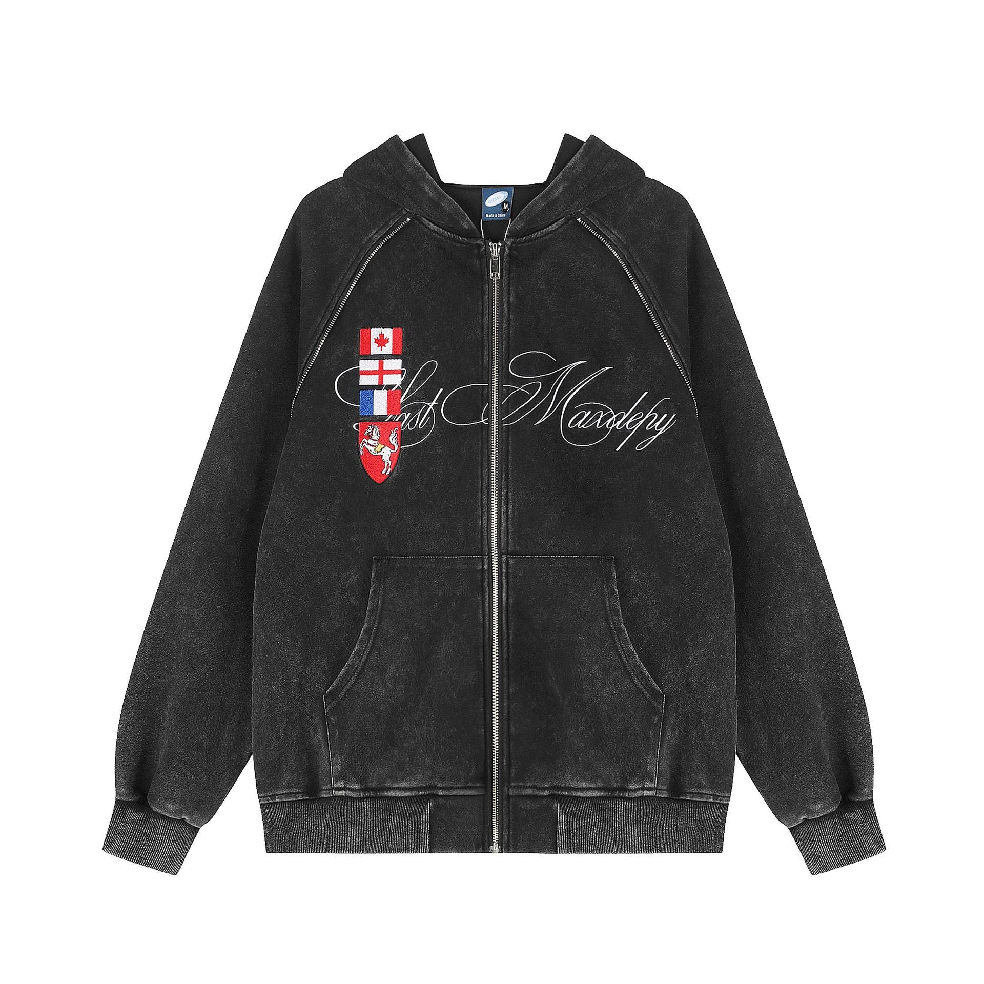 Embroidered badges for vintage hoodies and jackets