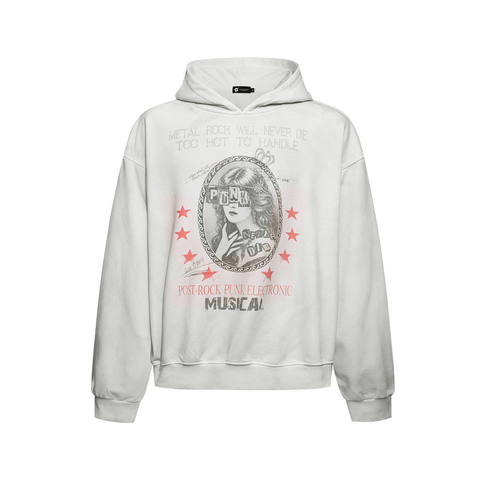 Character print hooded sweatshirt