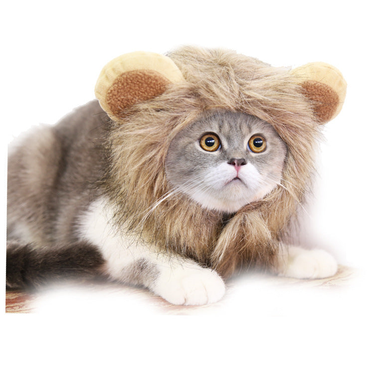 Halloween Lion Transformation Costume Pet Dog Cat Hat Adjustable Dog Accessories Cat Clothing