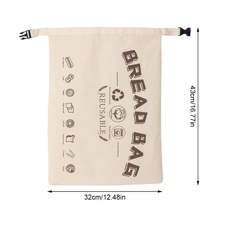 Extra Large Beeswax Bread Storage Bag - Keeps Sourdough Fresh Longer - Heavy Duty Cotton Reusable Wrap for Homemade Bread