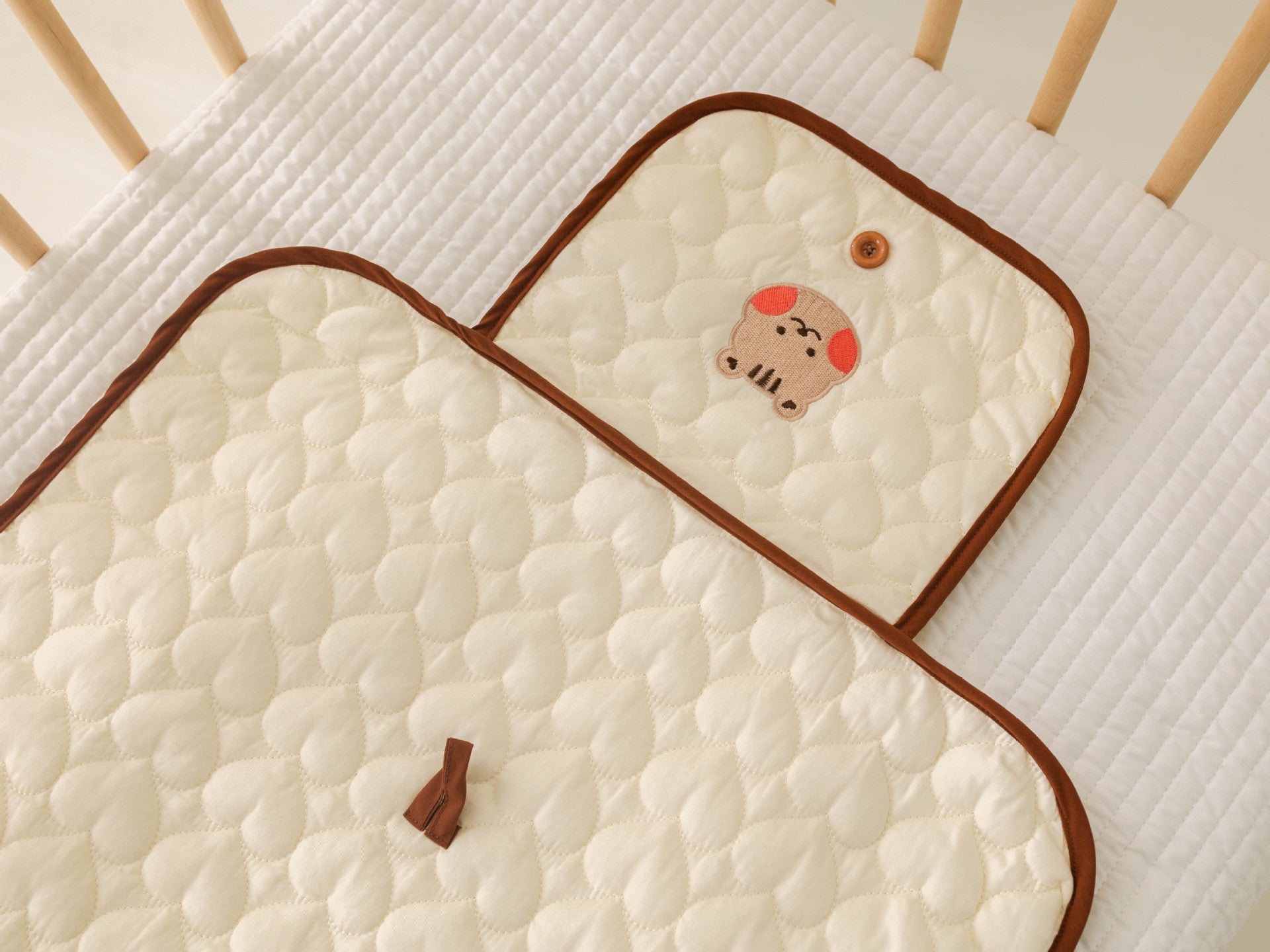 50*70CM Without Hood Baby Portable Diaper Pad Bag Multi-functional Cute Embroidery Changing Pad with Urine Protection