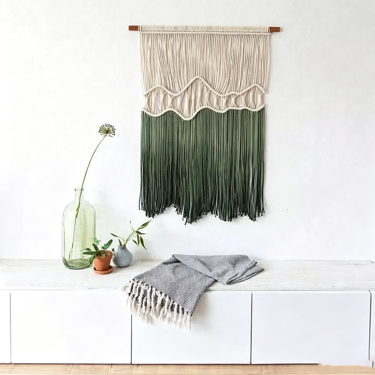 Hand woven gradient tapestry