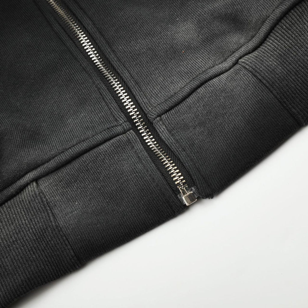 Letter washed hoodie cardigan versatile jacket
