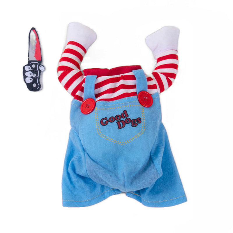 Dog Clothes Knife Doll Transformation Costume Funny Pet Clothing Halloween Cat Pet Apparel Wholesale