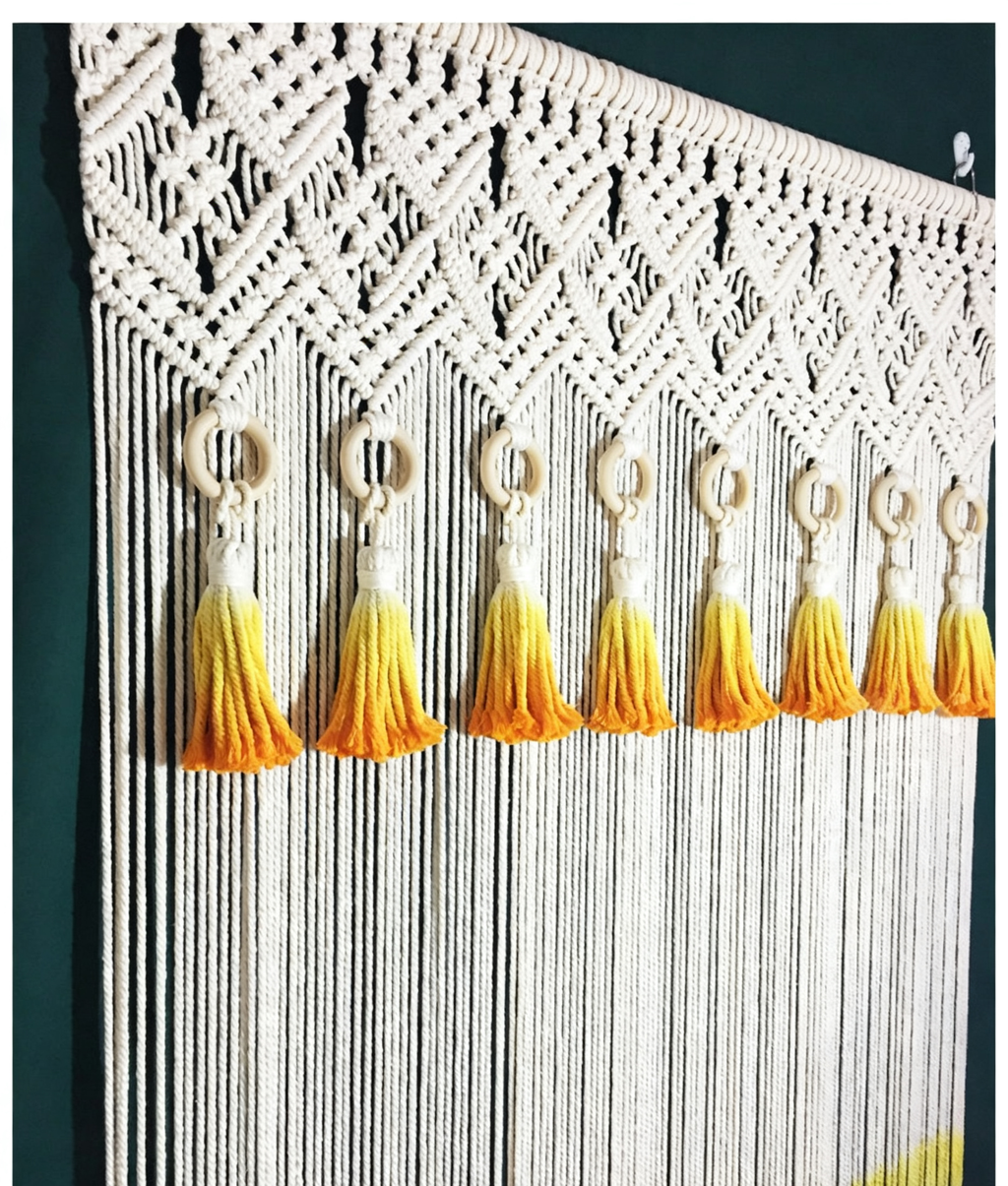 Weaving tapestry door curtain tassel thread curtain