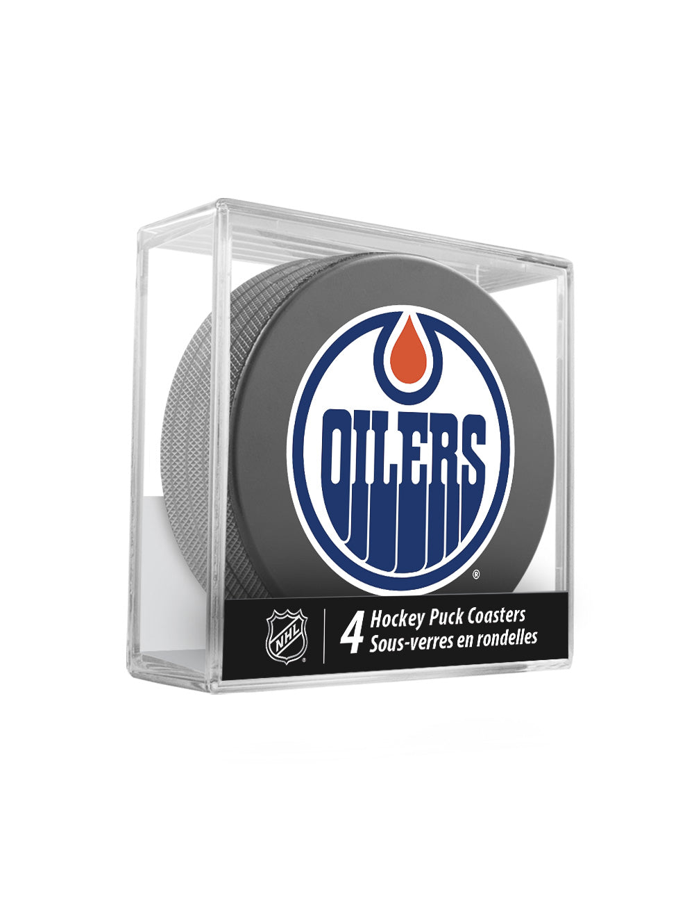 Edmonton Oilers Hockey Puck Coaster Set