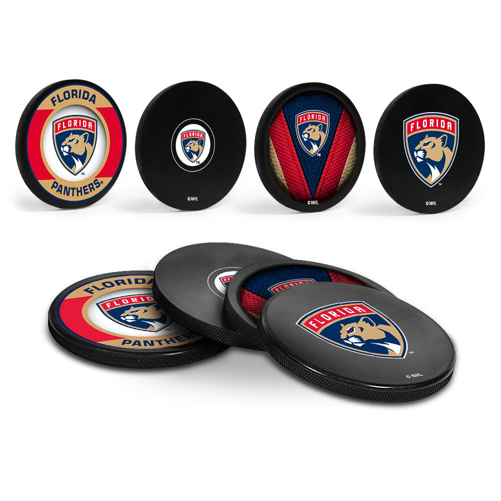 Florida Panthers Hockey  Puck Coaster Set
