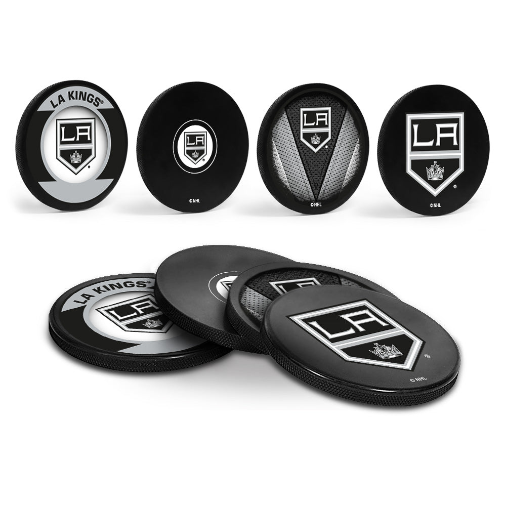 Los Angeles Kings Hockey Puck Coaster Set