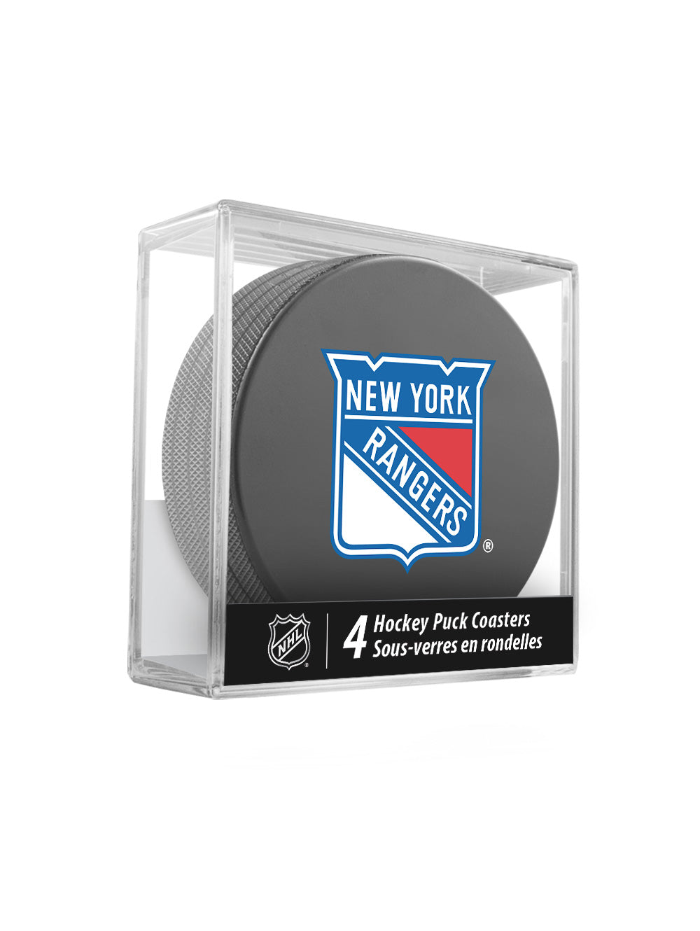 New York Rangers Hockey Puck Coaster Set