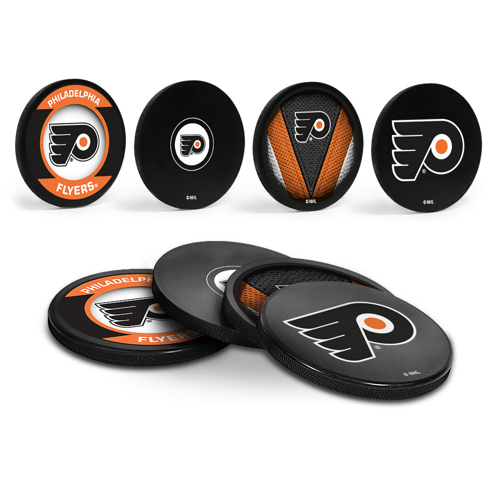Philadelphia Flyers Hockey Puck Coaster Set
