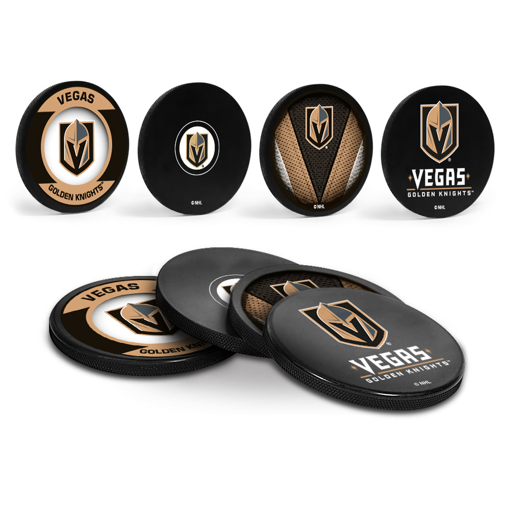 Vegas Golden Knights Hockey Puck Coaster Set