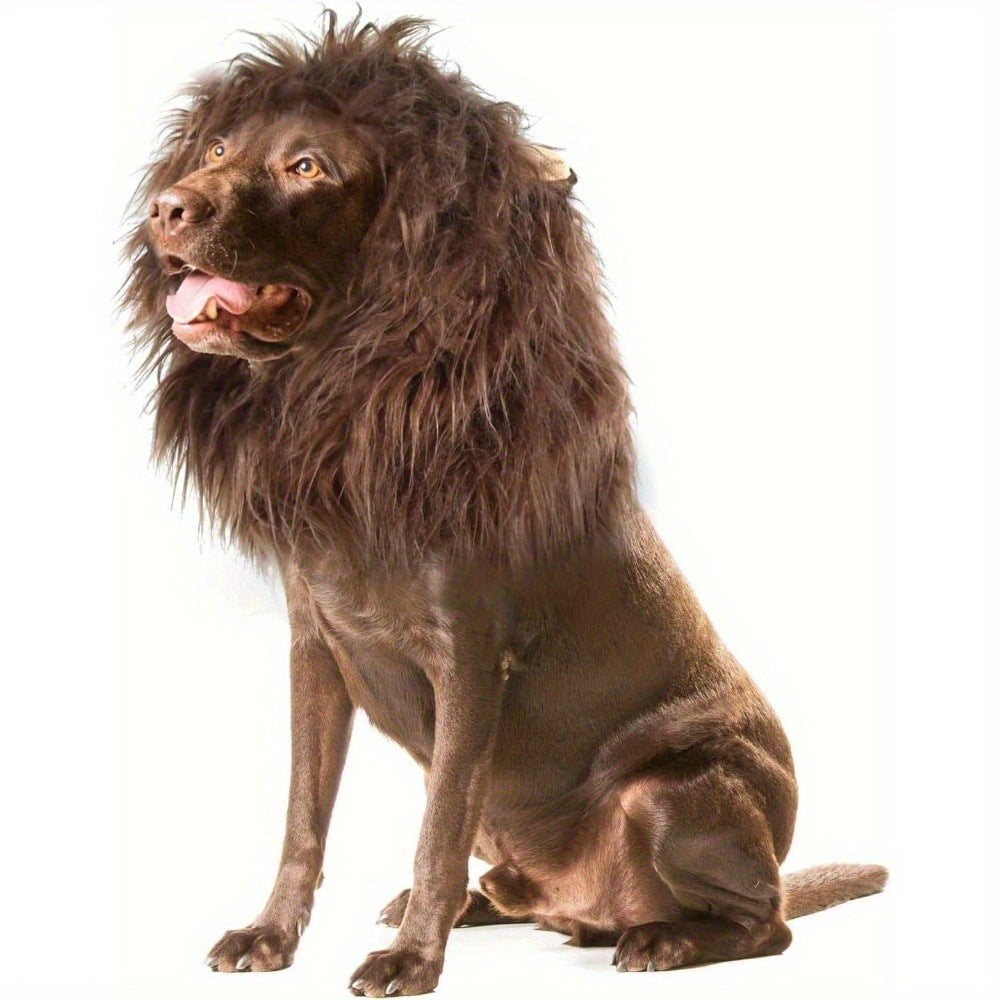 Fun Lion Head Mask with Ears for Pets - Animal Transformation Costume
