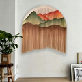 Handwoven circular tapestry decoration