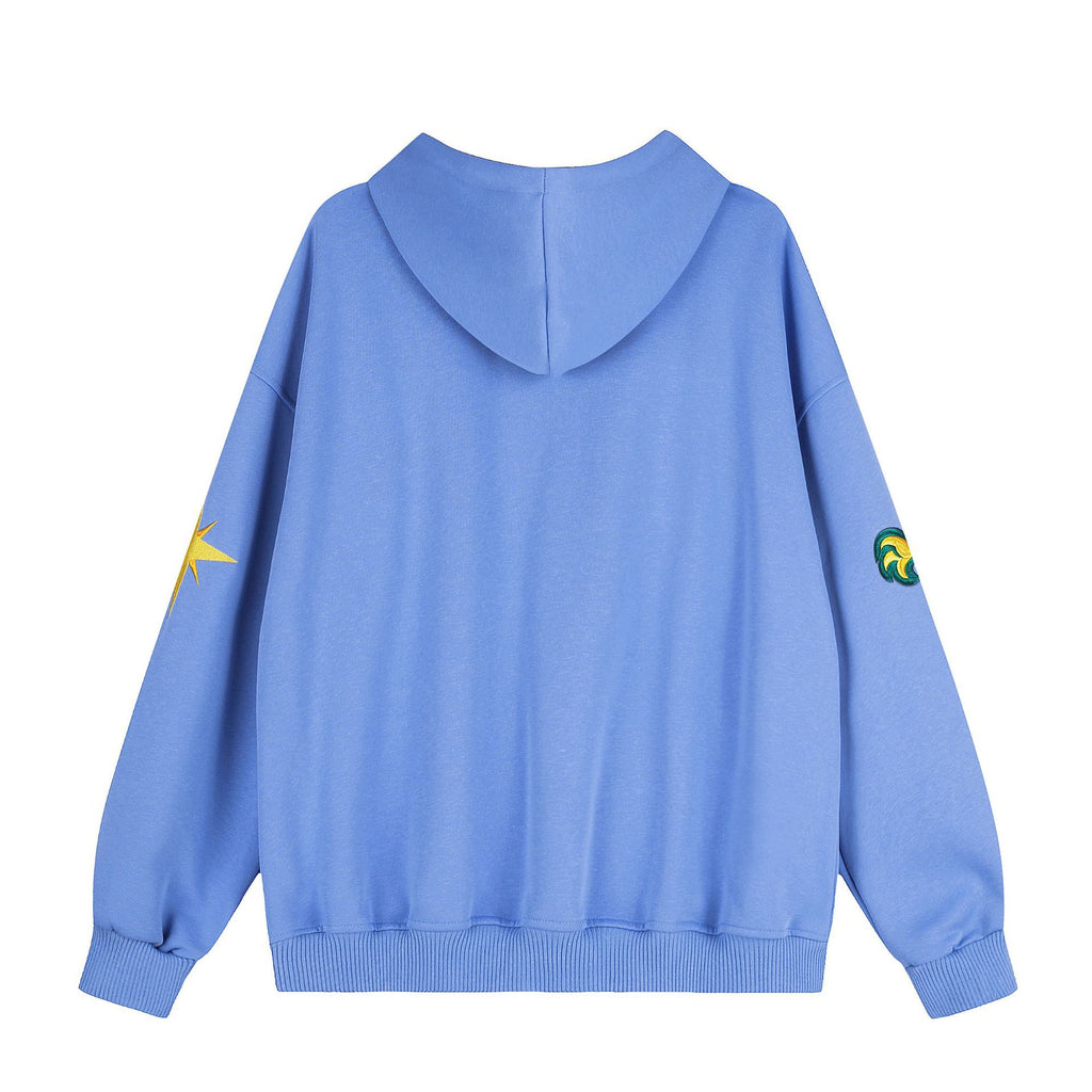 Street Embroidery Letter Hoodie Zipper cardigan