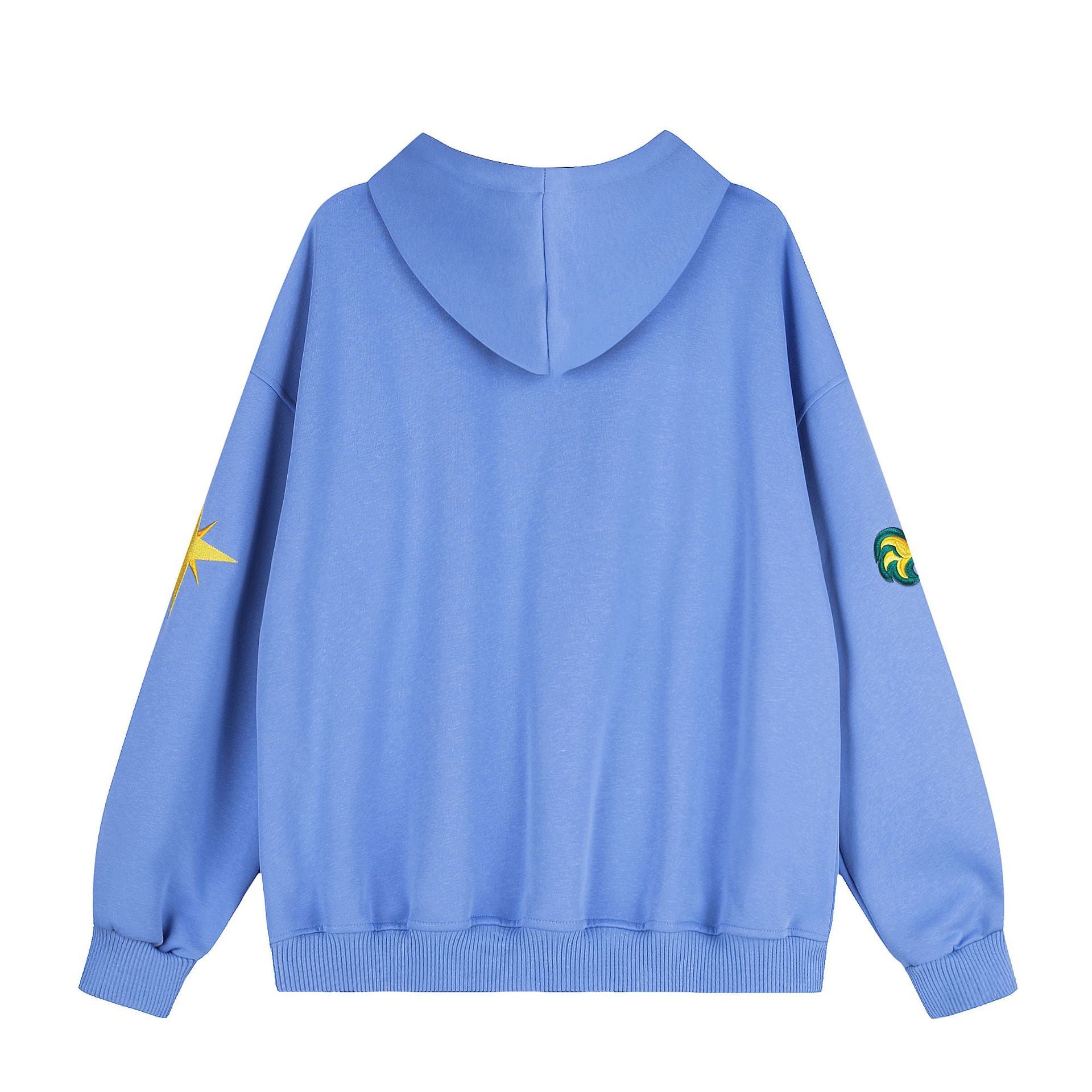 Street Embroidery Letter Hoodie Zipper cardigan