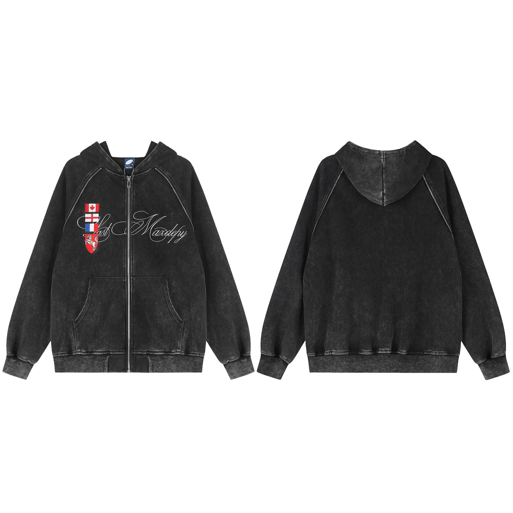 Embroidered badges for vintage hoodies and jackets