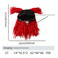 Pet wool hat for cats with funny double braided hairstyle