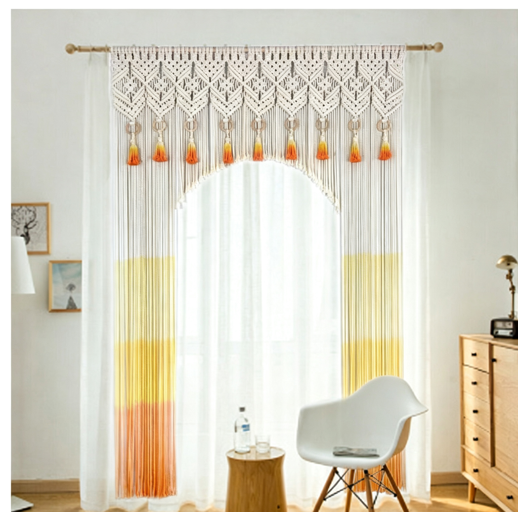 Weaving tapestry door curtain tassel thread curtain