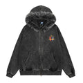 Hooded sweatshirt loose street zipper jacket