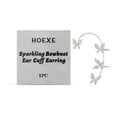 Hoexe Shiny Bow Ear Clip Diamond-Encrusting Butterfly Niche Ear Clip Fashion Everything Temperament No Piercing Ear Clip