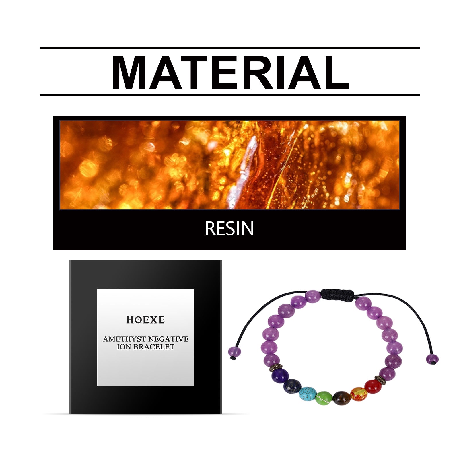 Hoexe Amethyst Bracelet, Turquoise Simple Fashion Personality Male And Female Couples Pink Crystal Amethyst Bracelet