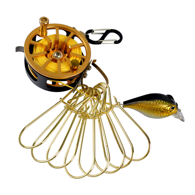 Stainless Steel Fishing Clip with Floats, 8 Clips Live Bait Hook Holder for Reel, Portable Fishing Tackle Tool