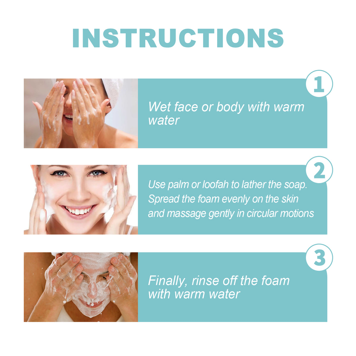 EELHOE Protein Repair Cleansing Soap Cleans Pores, Lighens Acne Dark Spots, Moisturizes Brightening Face Wash Soap