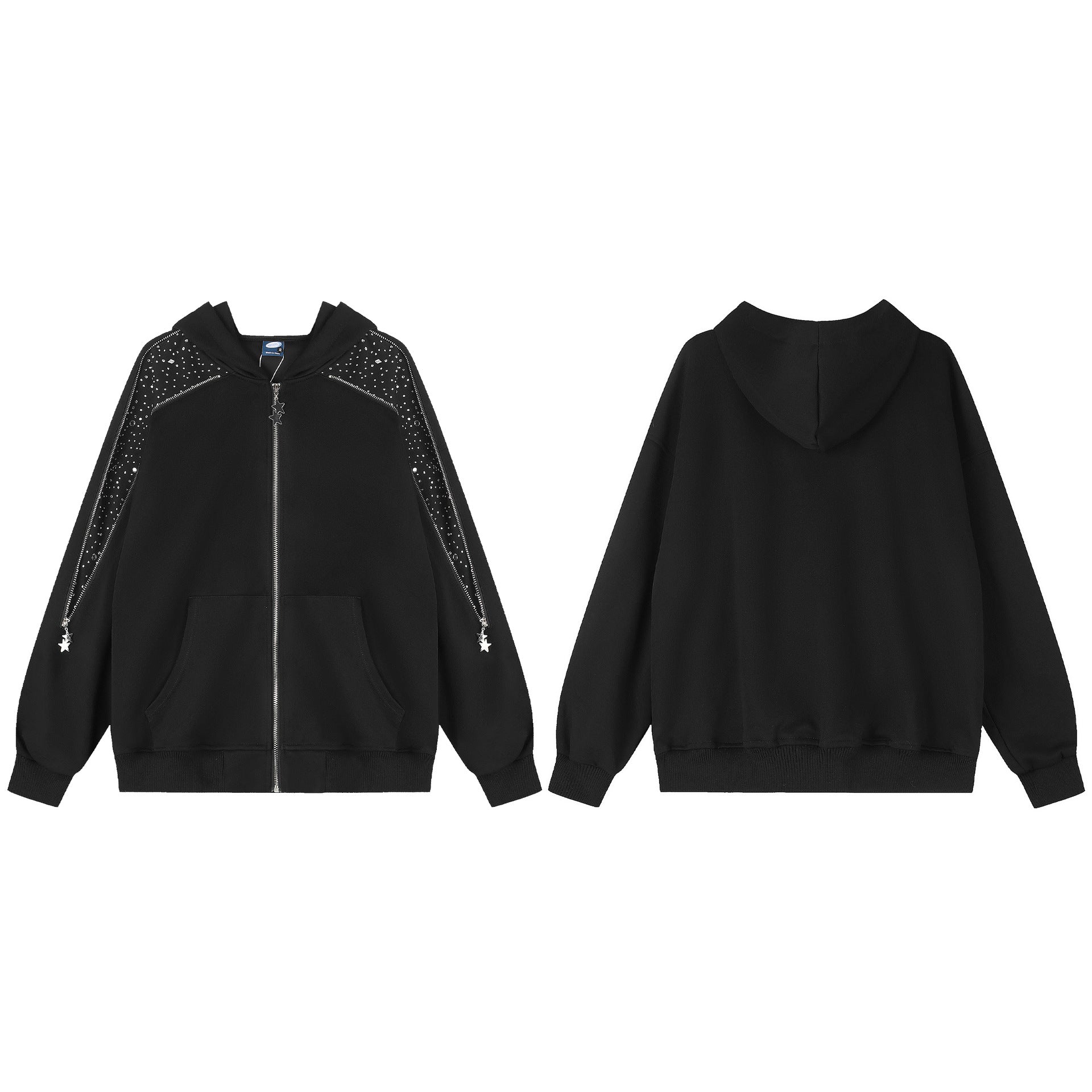 Retro casual versatile hoodie cardigan jacket