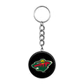 Minnesota Wild Mini Hockey Puck Keychain