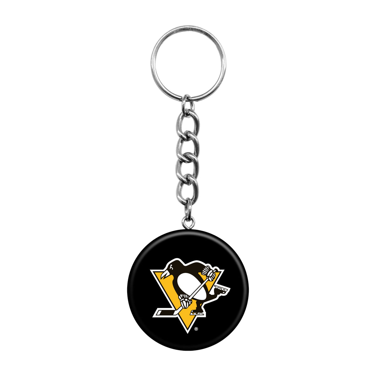 Pittsburgh Penguins Mini Hockey Puck Keychain